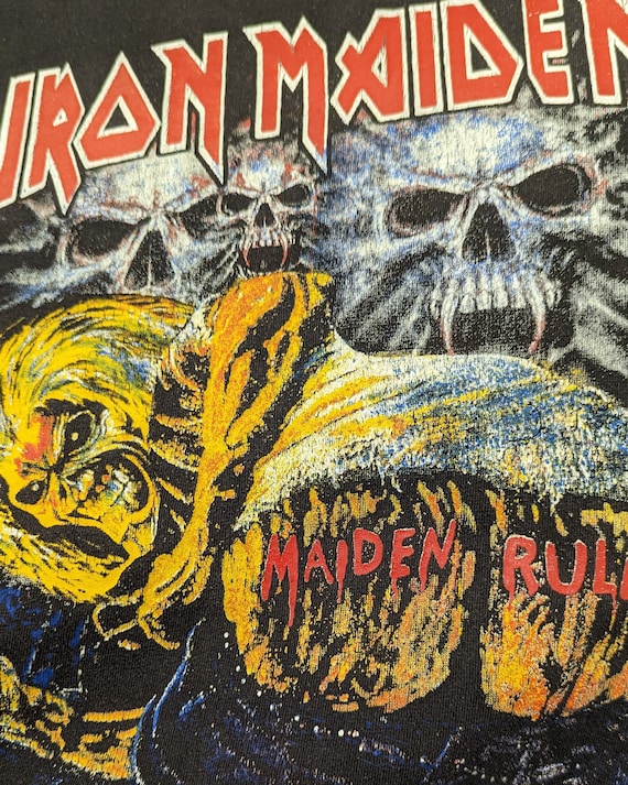 Vintage 90s Iron Maiden Eddie The Head Maiden Rul… - image 5