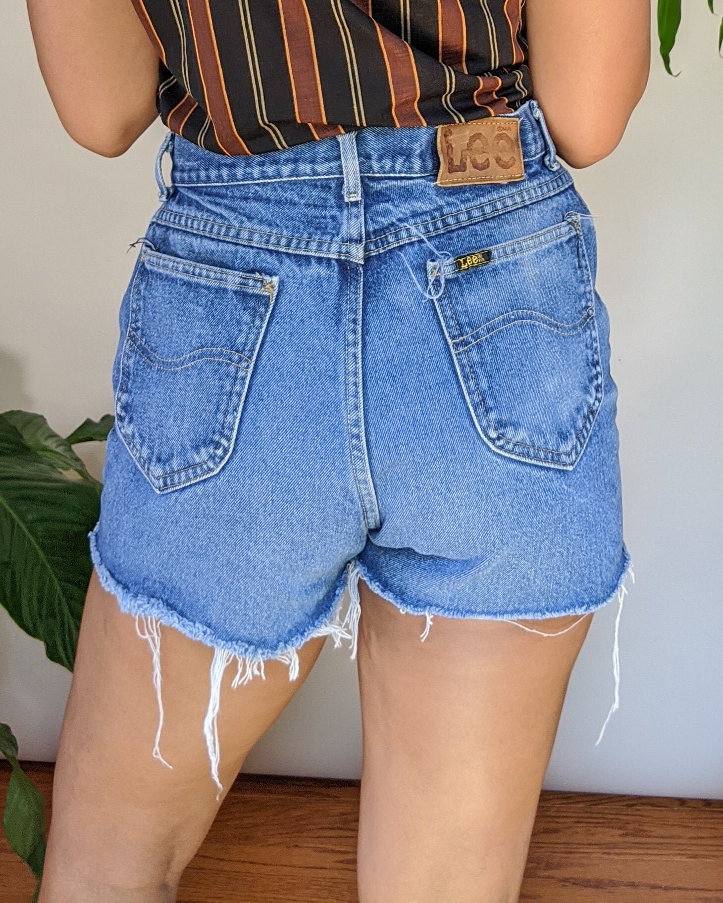 Vintage 70s Lee High Waist Denim Shorts Waist 30