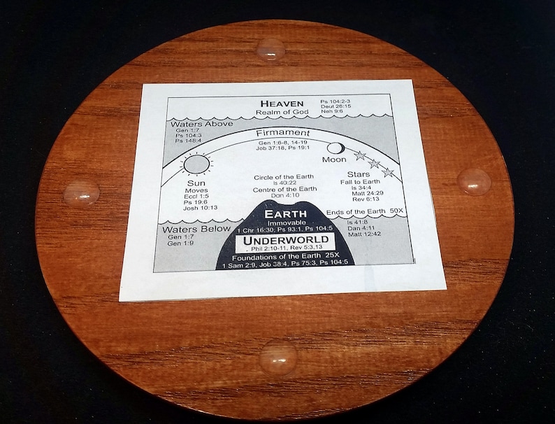 FLAT EARTH MODEL Azimuthal Equidistant Projection Map Ash Wood Base Hand Made image 8