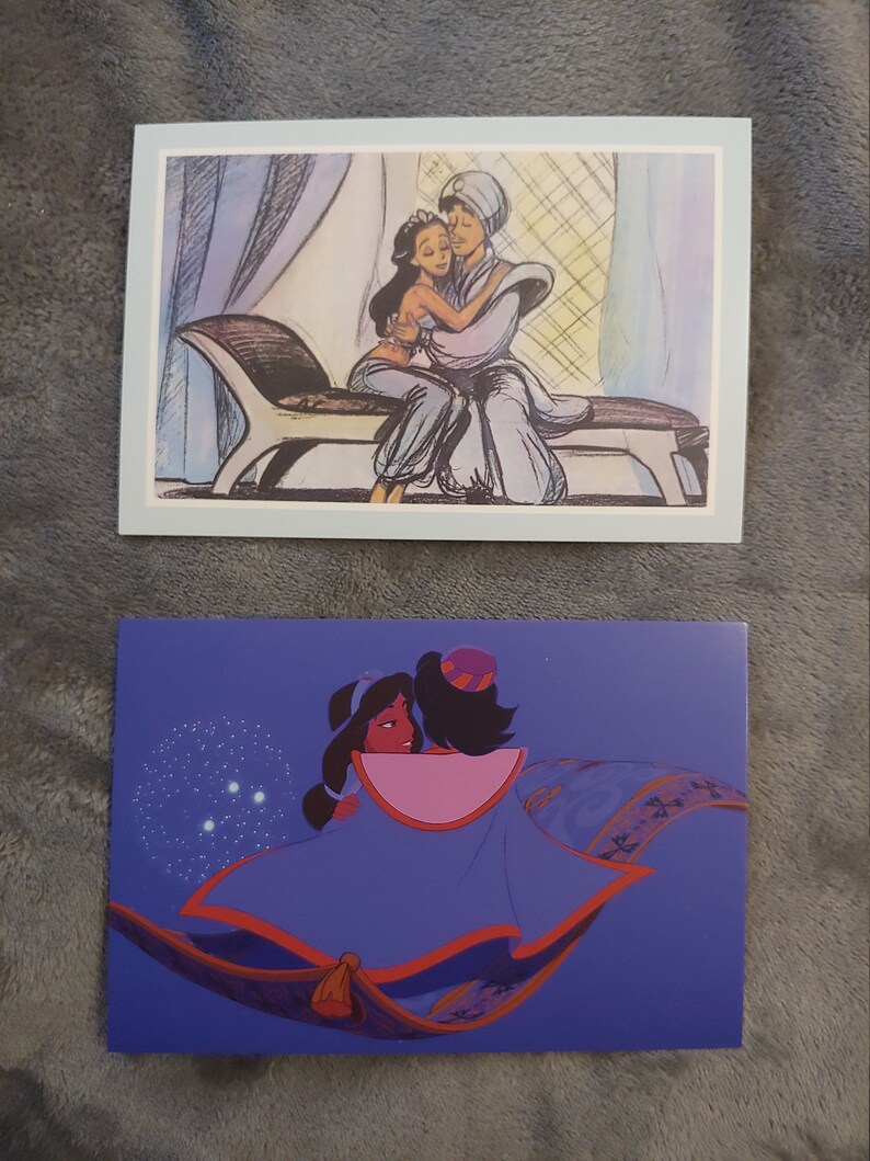 Aladdin Postcards from the Disney Princess Postcard Collection Lot of 2 New and Unused