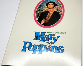 Original Mary Poppins Souvenir Program 1964 Vintage Disney Julie Andrews PL Travers Mint Condition