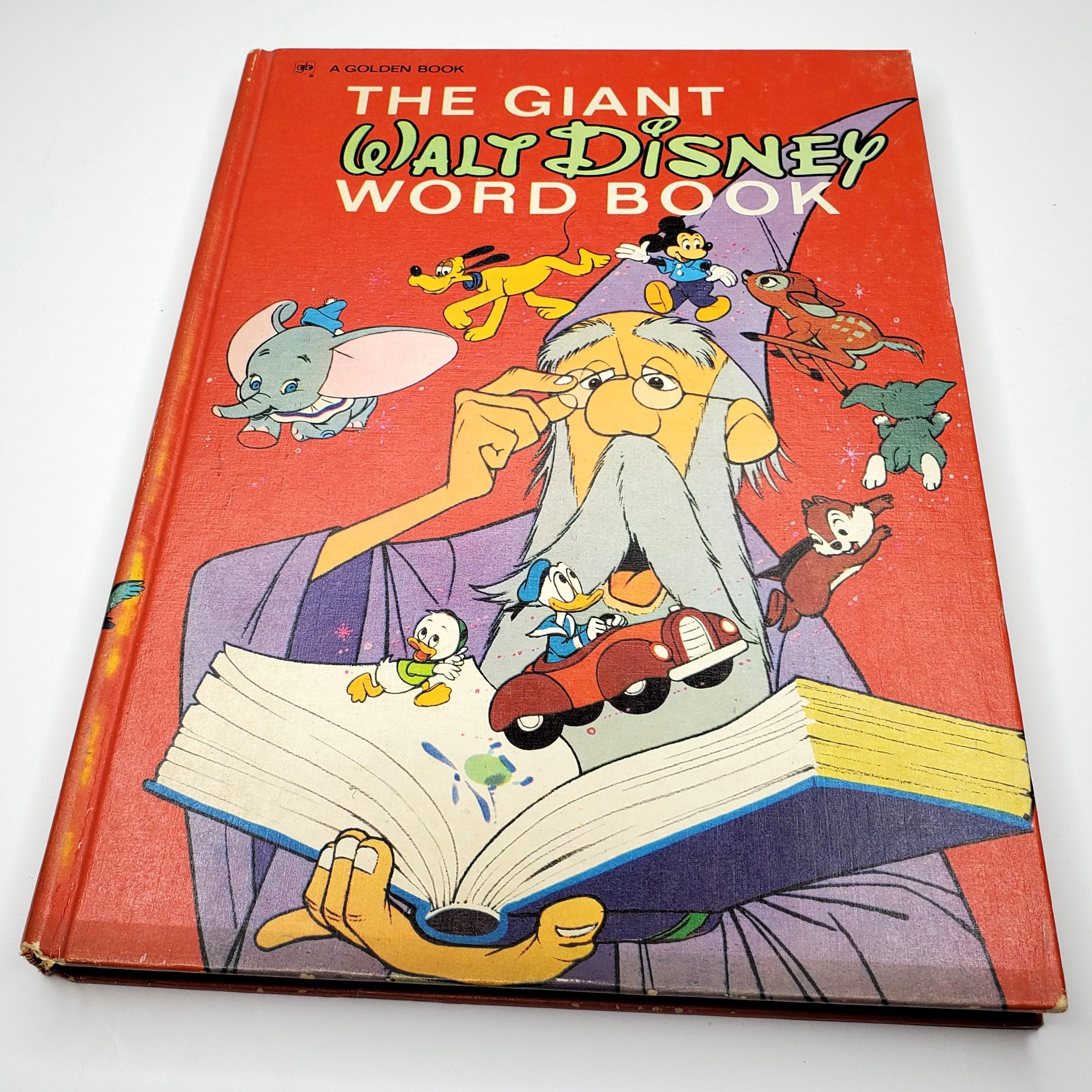 The Giant Walt Disney Word Book Hardcover 11x8 Inches 1972 