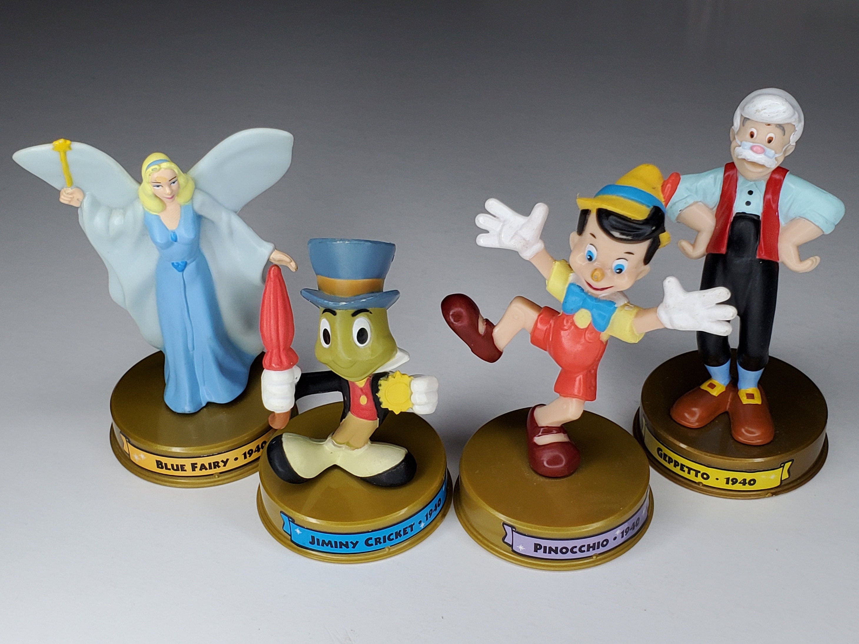 Figurine Pinocchio, Geppetto, Figaro Storybook