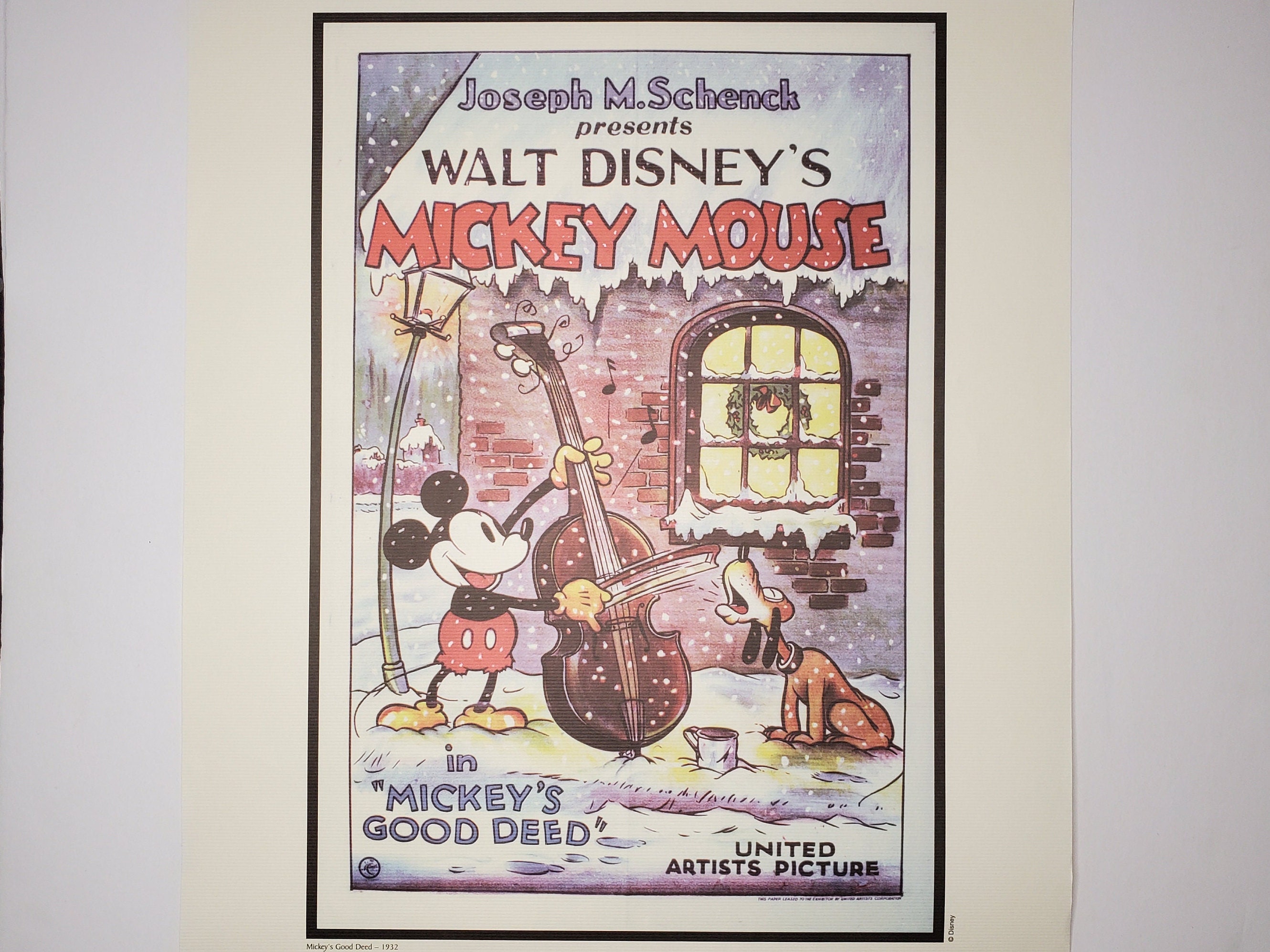 Walt Disney's Mickey's Good Deed Movie Poster Authentic Disney