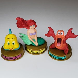 Little Mermaid Figurines Ariel Sebastian Flounder Disney 100 Years of Magic Celebration McDonald&#39;s Happy Meal Toy Cake Topper Crab Fish