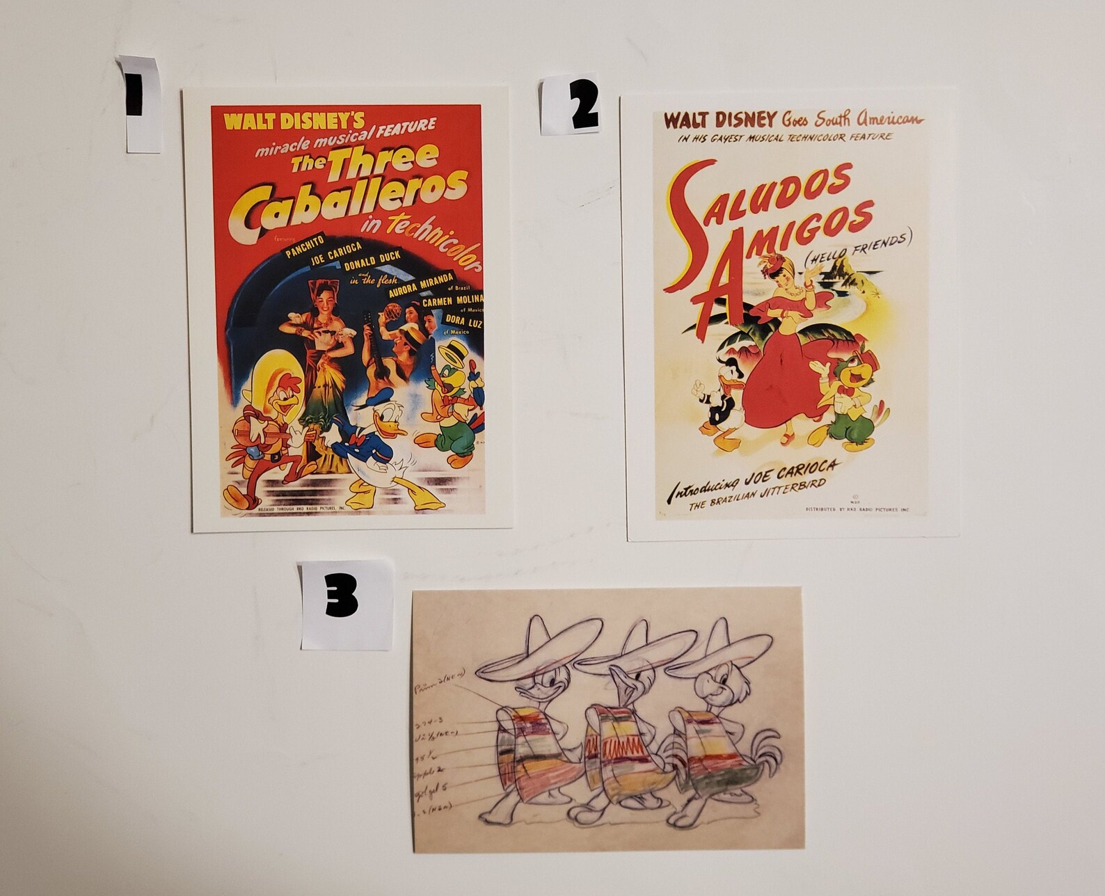 The Three Caballeros & Saludos Amigos Postcards Walt Disney | Etsy