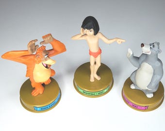 The Jungle Book Figurines Mowgli Baloo King Louie Disney 100 Years of Magic Celebration McDonald's Happy Meal Toy Cake Topper Bear Orangutan