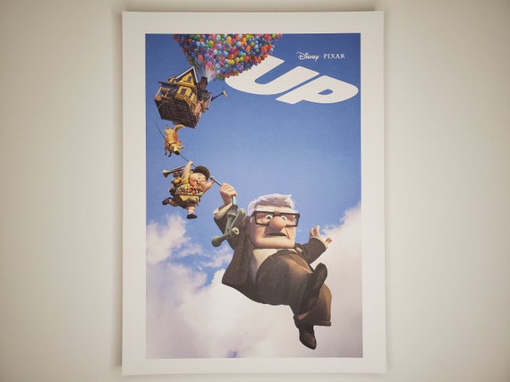 UP Movie Poster Authentic Disney Pixar Poster Art 11.5x16 Lithograph Carl  Russell Dug