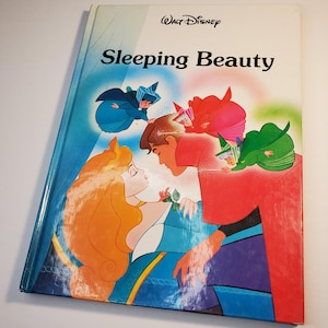 Sleeping Beauty Large Picture Book Disney Classics Series 1986 8.5x11.5 98 Pages Princess Aurora Maleficent Prince Phillip Flora Fauna