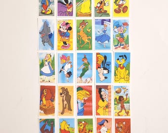 disney cigarette cards Brook Bond Tea 25 Trading Complete Set 1989 UK Pinocchio Alice in Wonderland Peter Pan Sleeping Beauty Donald Duck Bambi Dumbo Magical World of Disney Tea