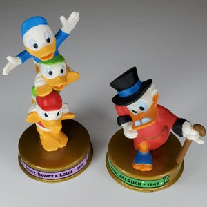 Scrooge McDuck Huey Dewey Louie Figurines Disney&#39;s 100 Years of Magic Celebration McDonald&#39;s Happy Meal Toys DuckTales Cake Topper