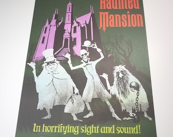 Haunted Mansion Poster Authentic Disney Lithograph Print Disney World Magic Kingdom Liberty Square 12x18