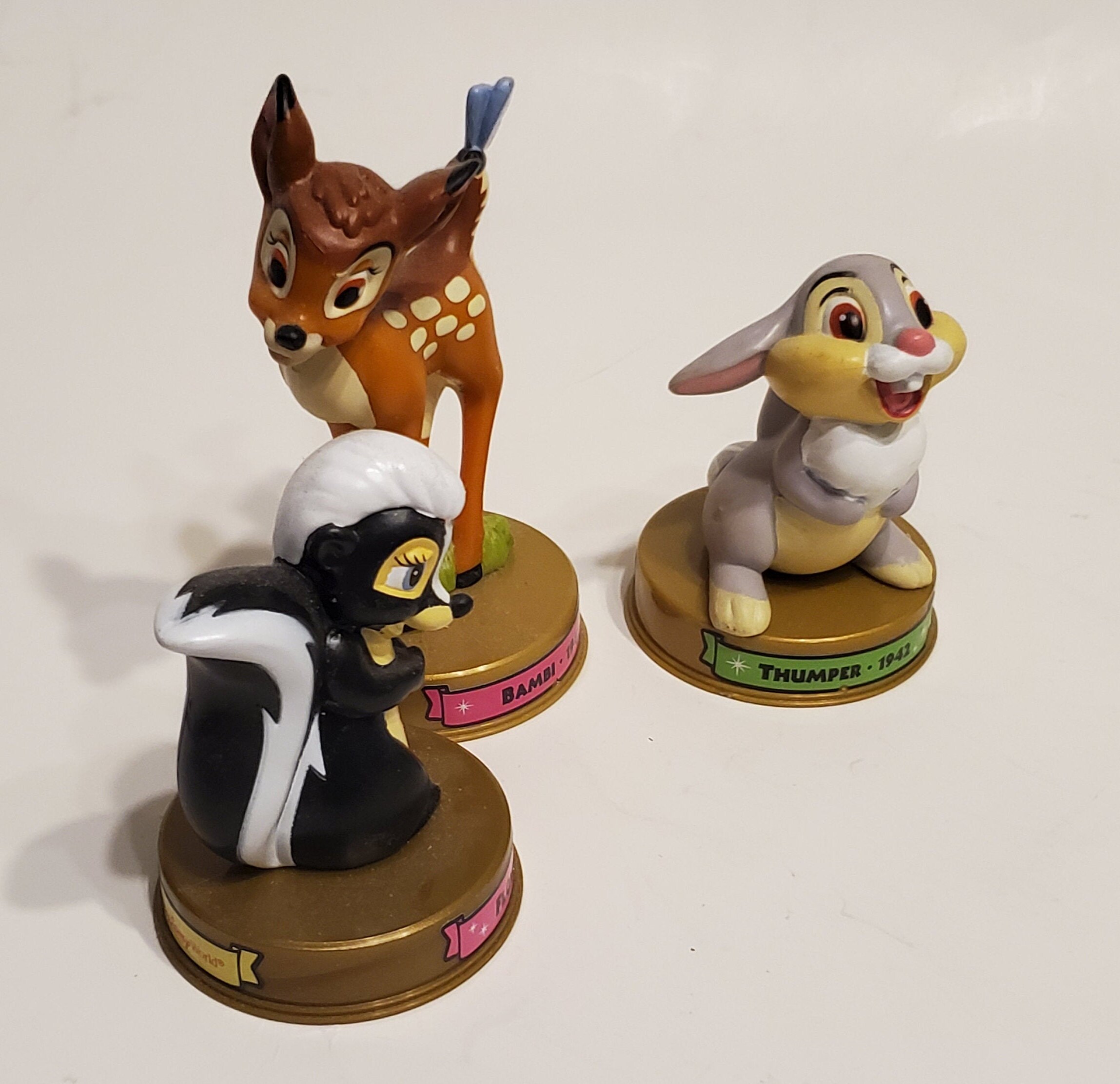 Bambi Thumper Flower Figures Disney's 100 Years of Magic Etsy