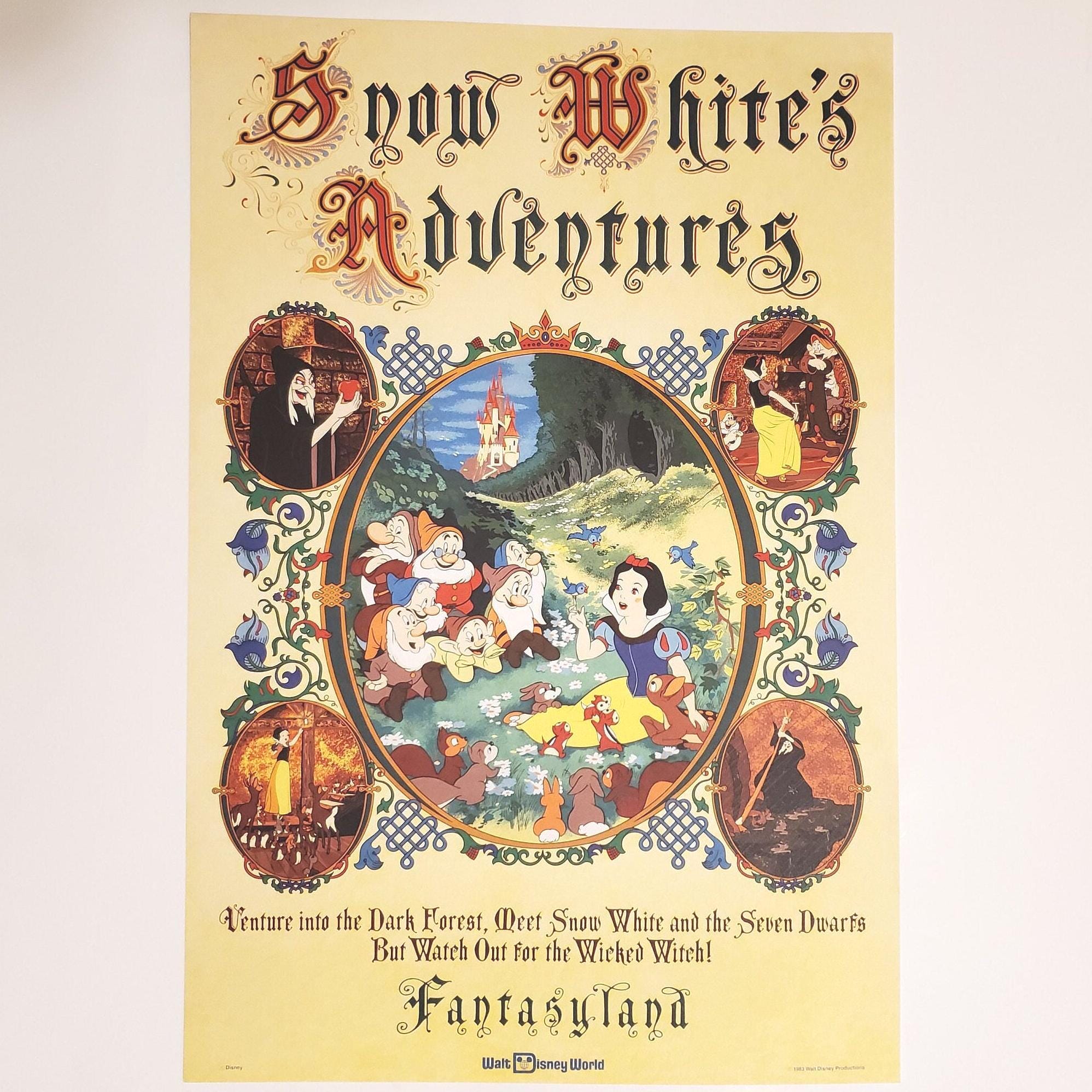 Snow White's Adventures Poster Authentic Walt Disney World