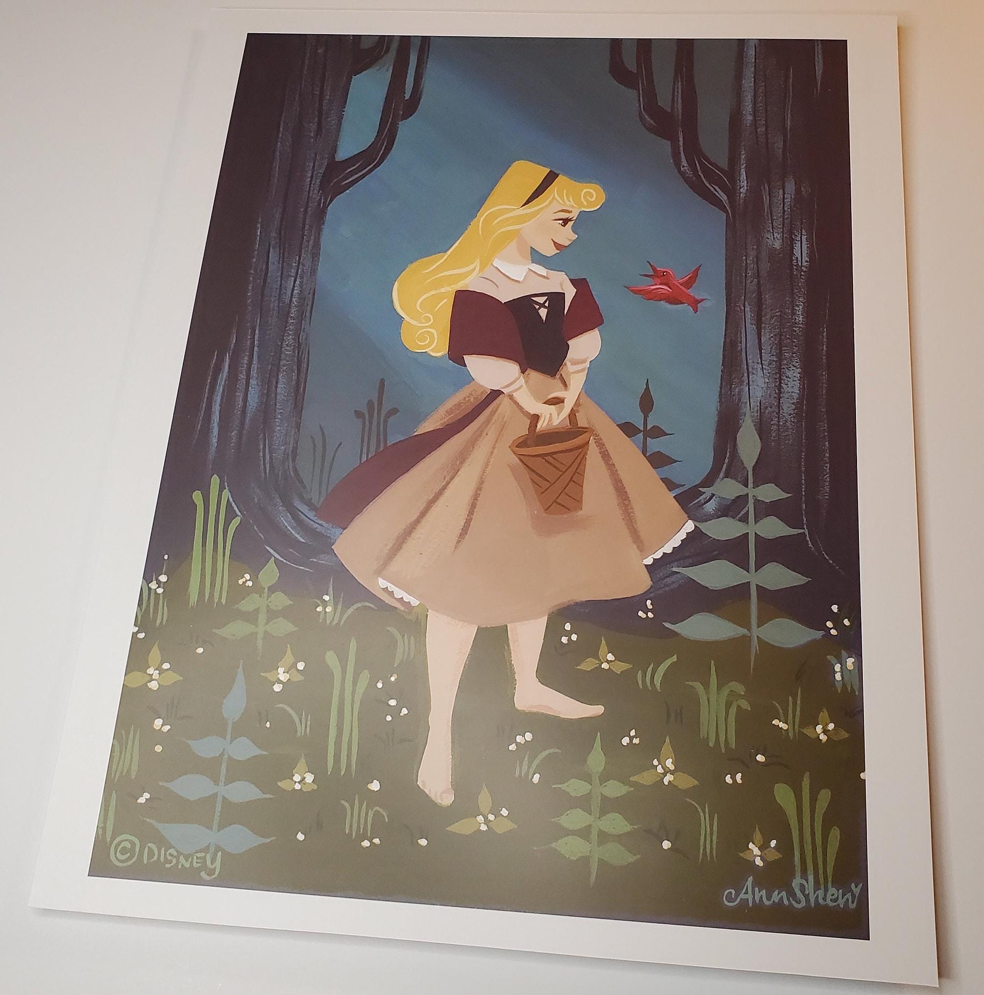 Ann Shen Sleeping Beauty Disney Poster Art 11x14 Lithograph