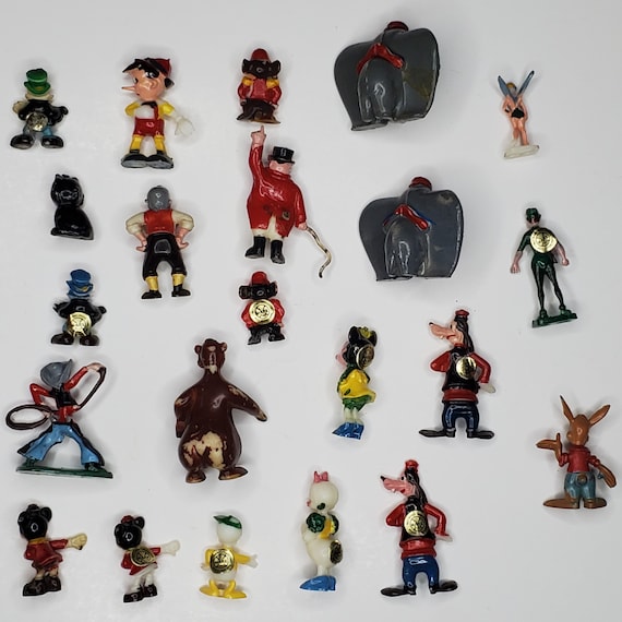 Disneykins Miniature Figurines Disney Marx 1960s Hand Painted Mickey Mouse Alice in Wonderland Bambi Pecos Bill Pluto Goofy Cake Topper Etsy Canada