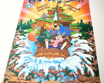 Splash Mountain Attraction Poster Authentic Disney World Art Print Frontierland 12x18 Lithograph Brer Rabbit Bear Fox New Orleans Square