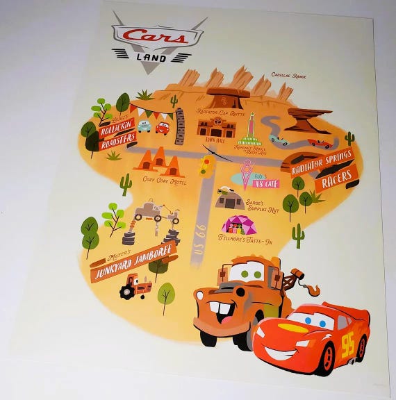 Disney Cars Radiator Springs Map