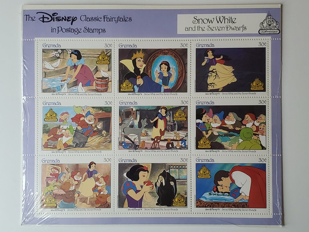 Snow White and the Seven Dwarfs 50th Anniversary Postage Stamps Disney