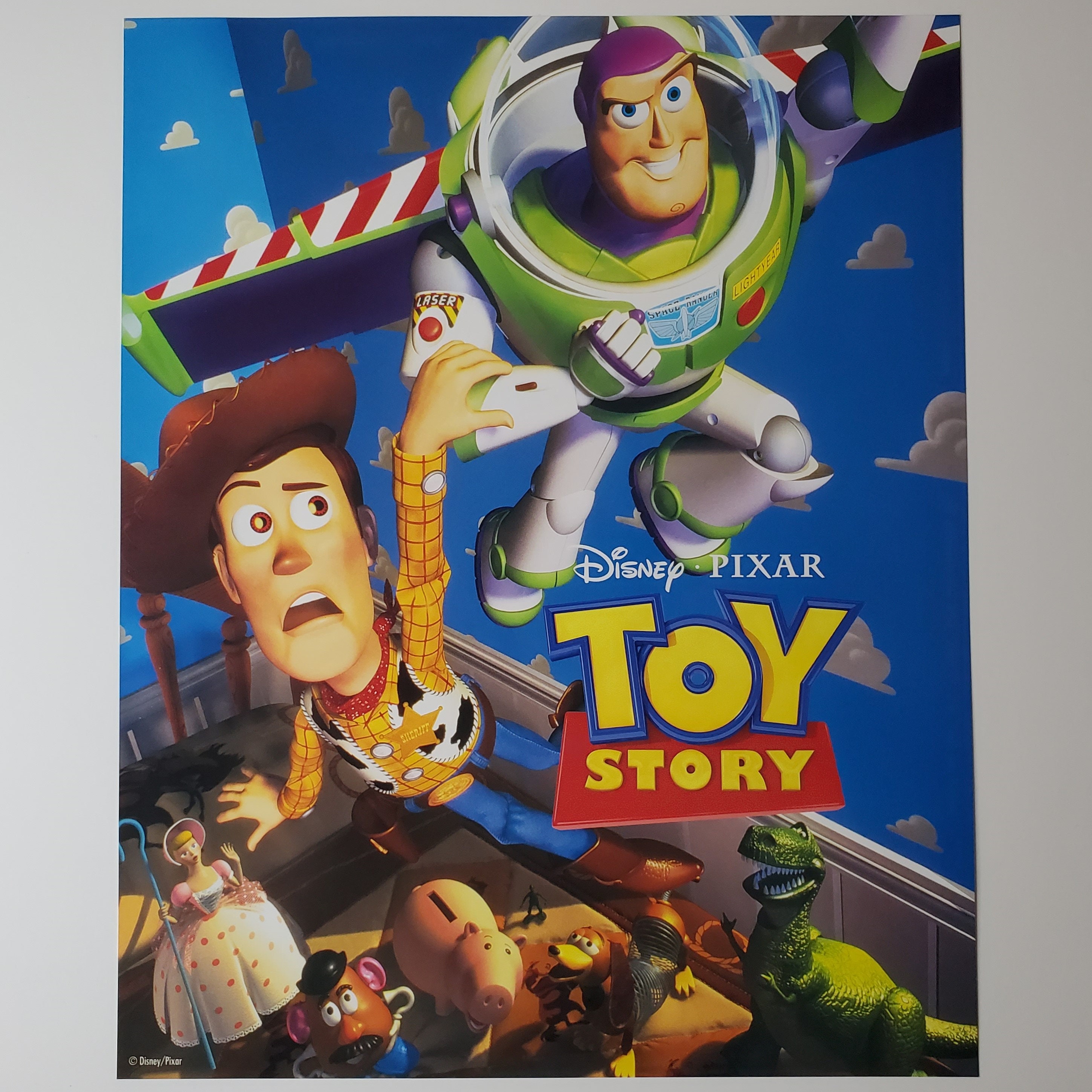 特撮 PIXAR TOY STORY POSTER FIGURE Toy Story Lithograph Authentic Pixar Disney Mini One Sheet