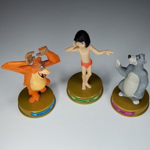 The Jungle Book Figurines Mowgli Baloo King Louie Disney 100 Years of Magic Celebration McDonald's Happy Meal Toy Cake Topper Bear Orangutan