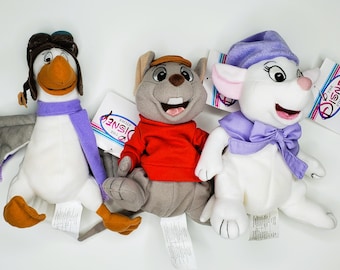 Bernard Miss Bianca Orville Bean Bag Plush Rescuers 8" Beanbag Disney Store Stuffed Animal Beanie Baby Disneyland Disney World Plushie