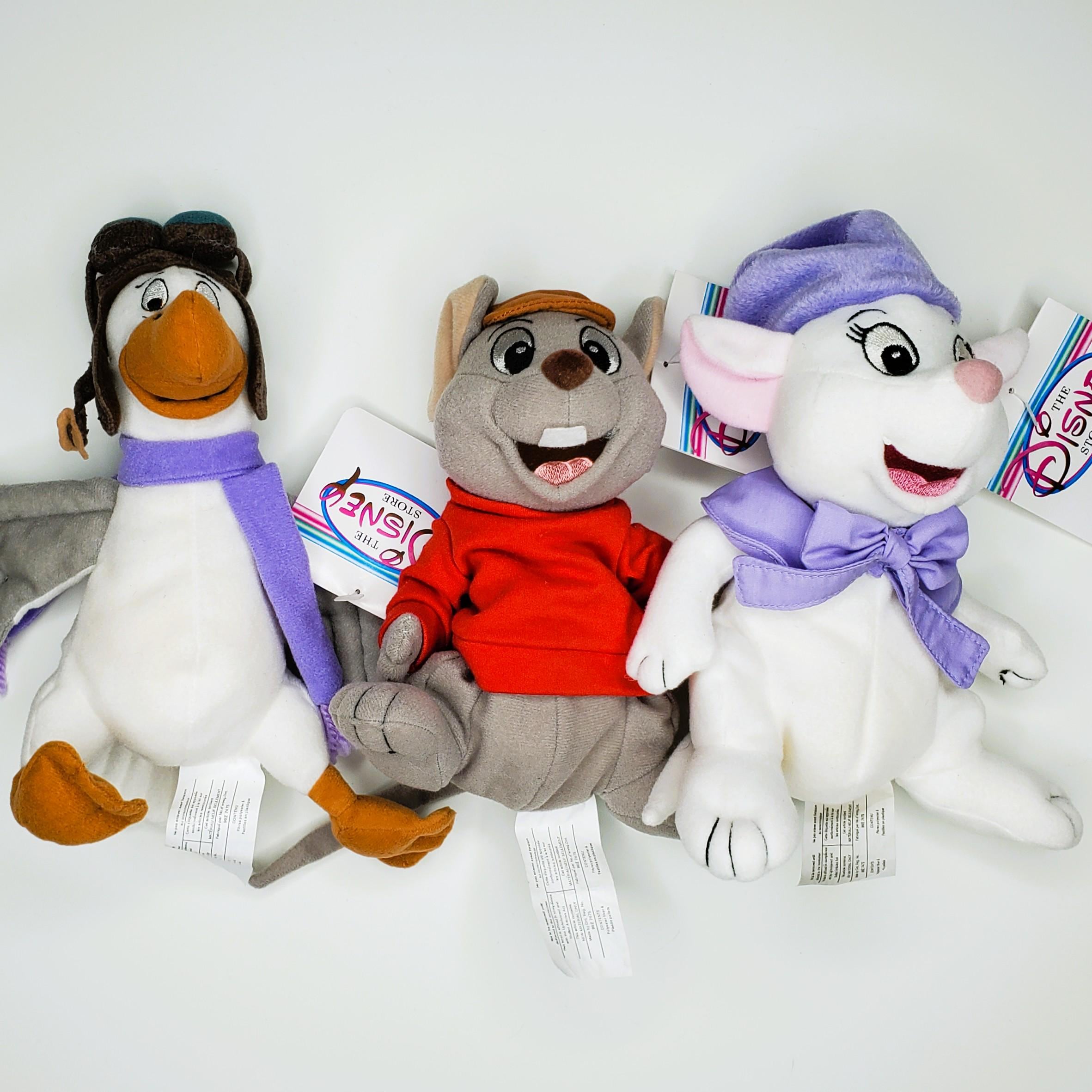 Bernard Miss Bianca Orville Bean Bag Toys the Rescuers 8 Inch