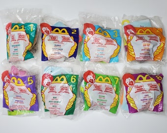 Mini peluches de Winnie the Pooh con clip, Disney McDonald's Happy Meal 1999, Tigger, Eeyore, Roo, Piglet, conejo, Gopher, búho, llavero de peluche