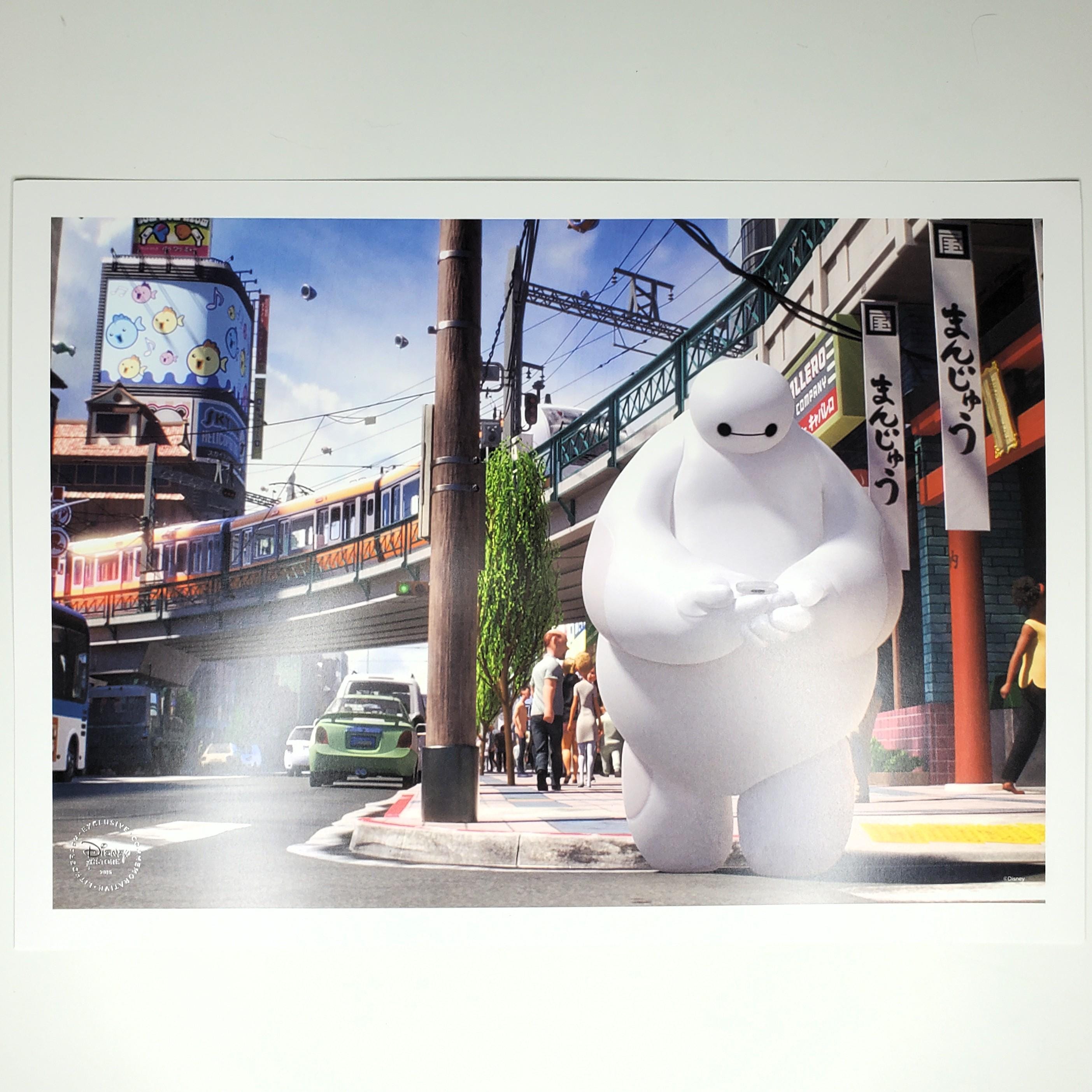 Big Hero 6 Lithograph Baymax San Fransokyo Authentic Disney Store