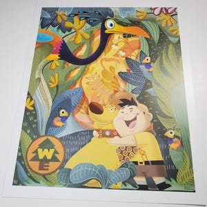 Up Poster Magic Kingdom Disney Pixar 11x14 Lithograph Dug Kevin Russell Boy Scouts Cub Scouts Bird Dog