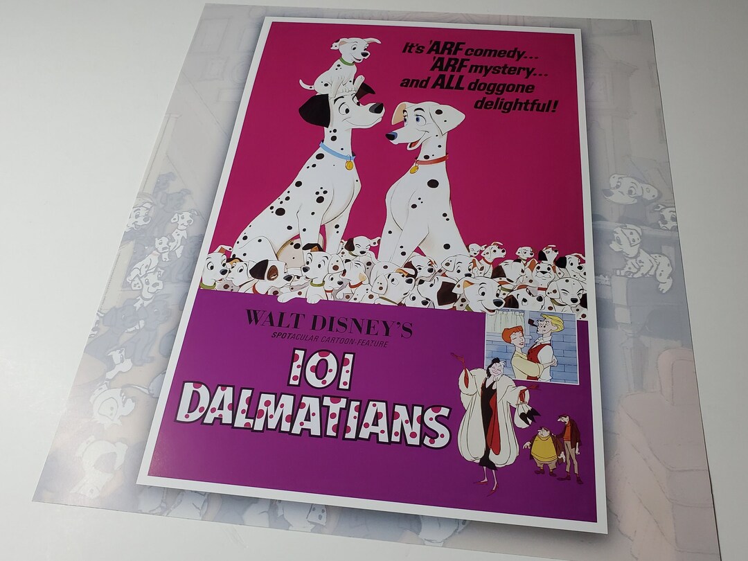 One Hundred and One Dalmatians Poster Disney Poster Art 11x12.25