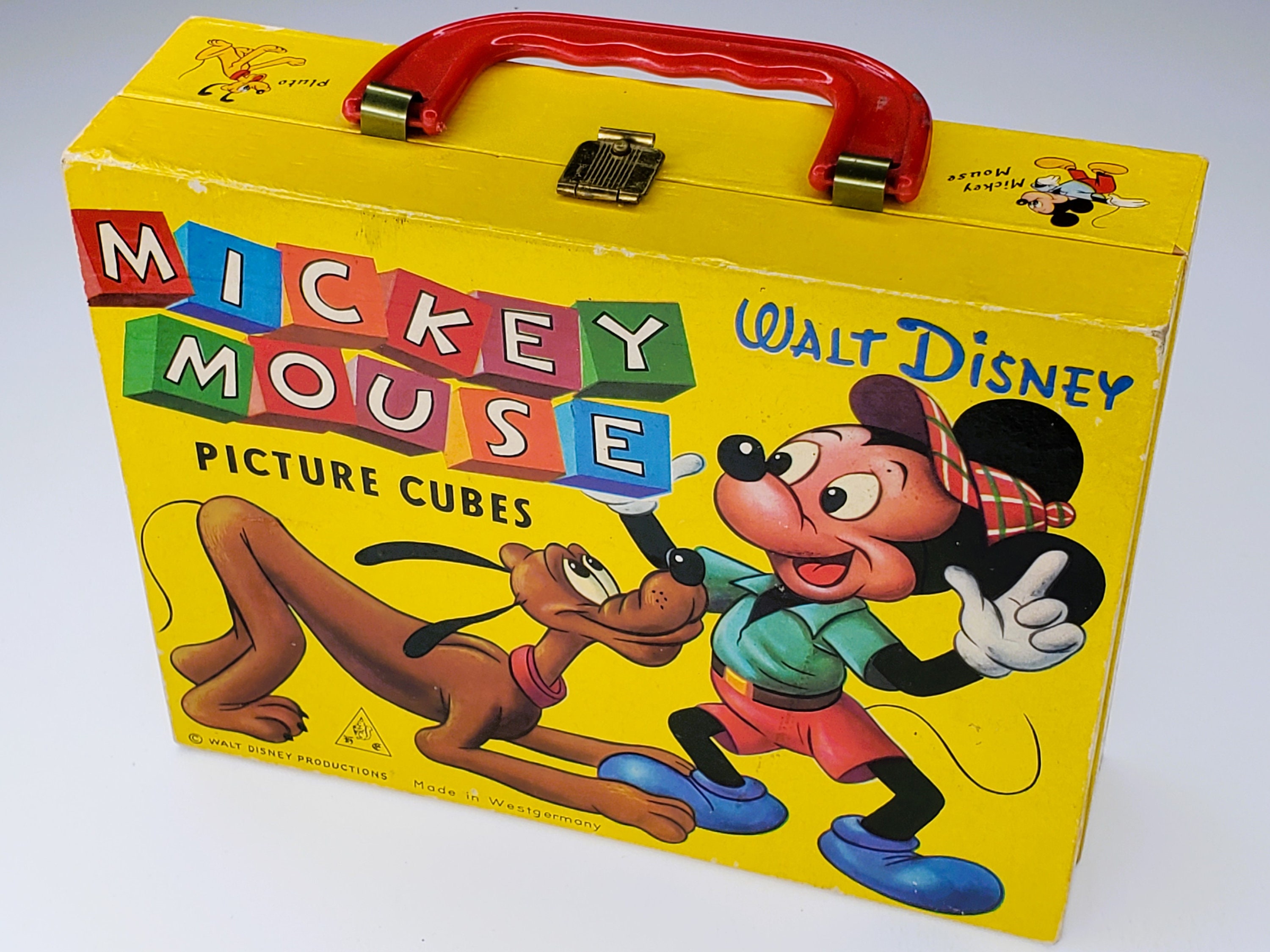Mickey Mouse Picture Cubes Walt Disney Vintage Puzzle Building