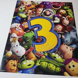 Toy Story 3 Lithograph Authentic Pixar Disney Mini One Sheet Movie Poster Woody Buzz Lightyear Jessie 8x10 Slinky Dog Mr. Potato Head Lotso