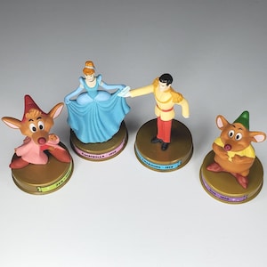 Cinderella Figurines Prince Charming Jaq Gus Disney 100 Years of Magic Celebration McDonald's Happy Meal Toys Cake Topper