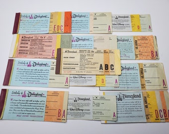 Vintage Disneyland Ticket Books Disney E-Ticket E Ticket Magic Kingdom 1957 1958