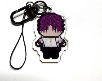 Llavero acrílico con diseño de píxeles de Rafayel Love and Deepspace