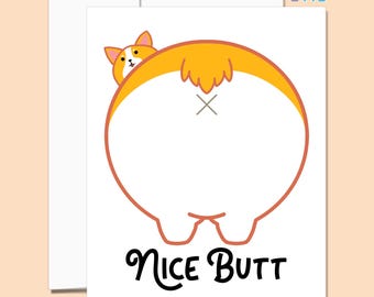 Tarjeta de felicitación con bonito trasero