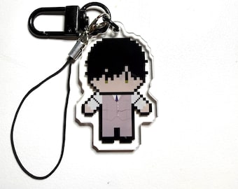 Llavero acrílico con diseño de píxeles de Zayne Love and Deepspace