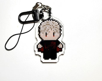 Llavero acrílico con diseño de píxeles de Sylus Love and Deepspace