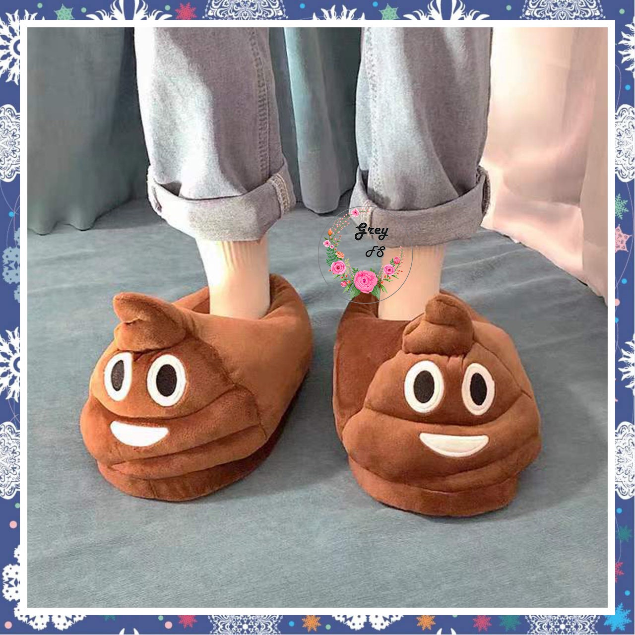Poop Emoji Slippers - Etsy UK