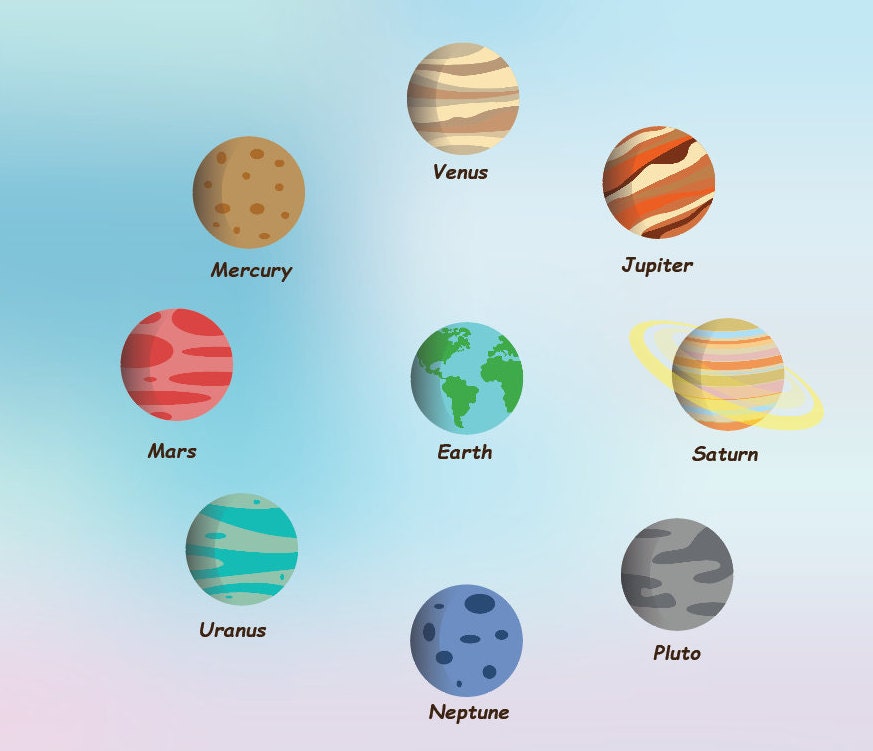 Download Solar System Planets SVG Silhouette Cricut Design DXF EPS ...