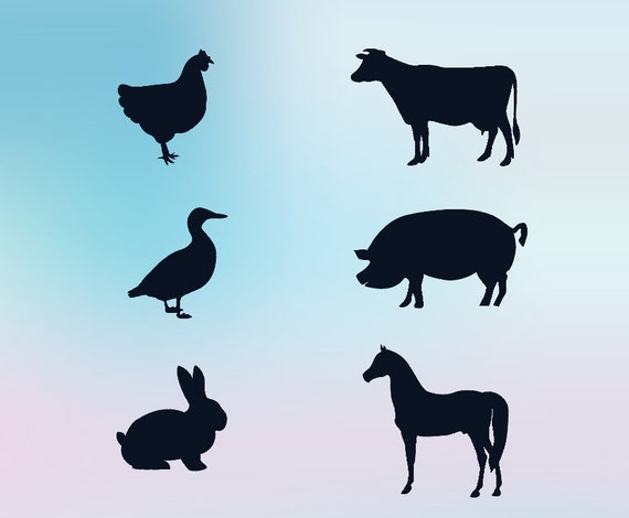 Download Farm Animals SVG Silhouette Farm Cricut Farm PNG Farm DIY ...