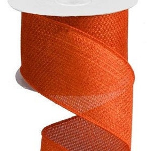 thumbnail image 2 of Cross Royal Burlap Ribbon 2.5x10 Yards - Mocha Wired Edge Decor 2 of 14