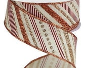 Fall Stripe Wired Ribbon By the Roll 1.5 quot x 10 YARD ROLL RGB130138