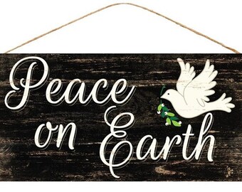 Peace On Earth Sign Etsy Peace On Earth Sign Etsy