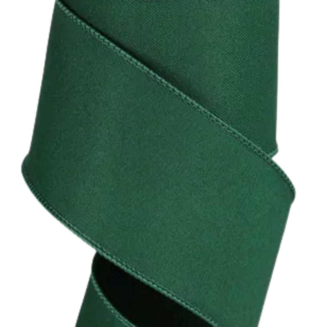 Hunter Strong Ribbon Hunter Green Christmas Ribbon Diagonal Weave Wired Ribbon by the Roll 2 ...