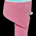 Pink Velvet Satin backed Wired Ribbon 2.5" x 10 Yards RGE165915
