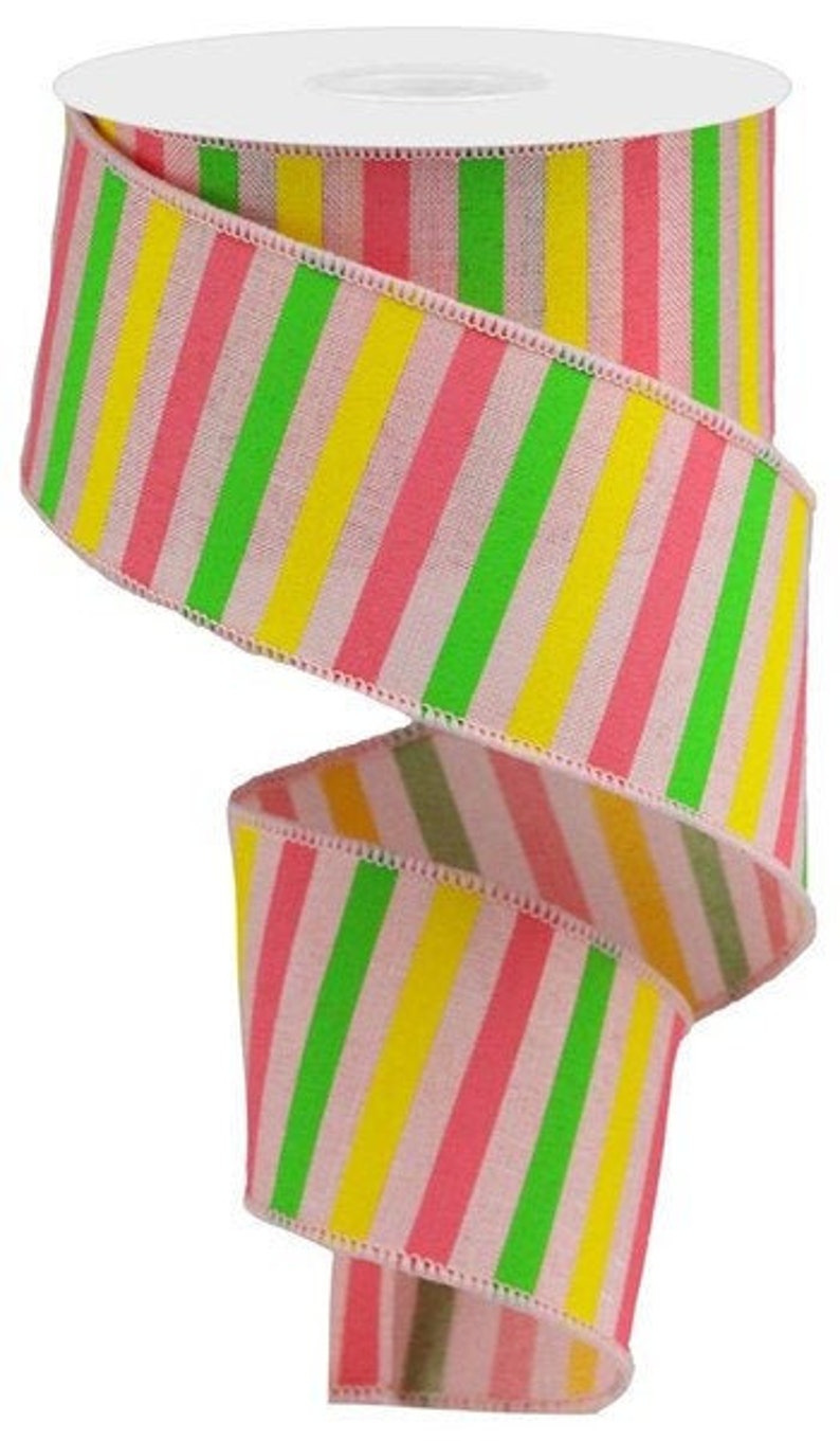 Spring Summer Wired Ribbon By the Roll 2.5 x 10 YARD ROLL RGA1205RD