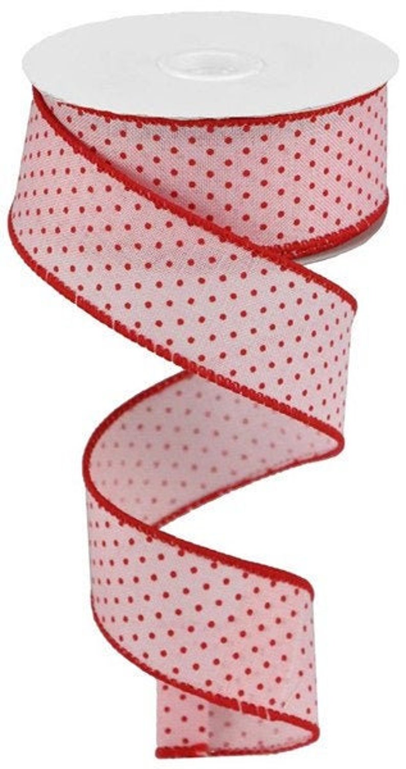 Swiss Dots Wired Ribbon By the Roll 1.5 x 10 Yards RGC115615 Etsy