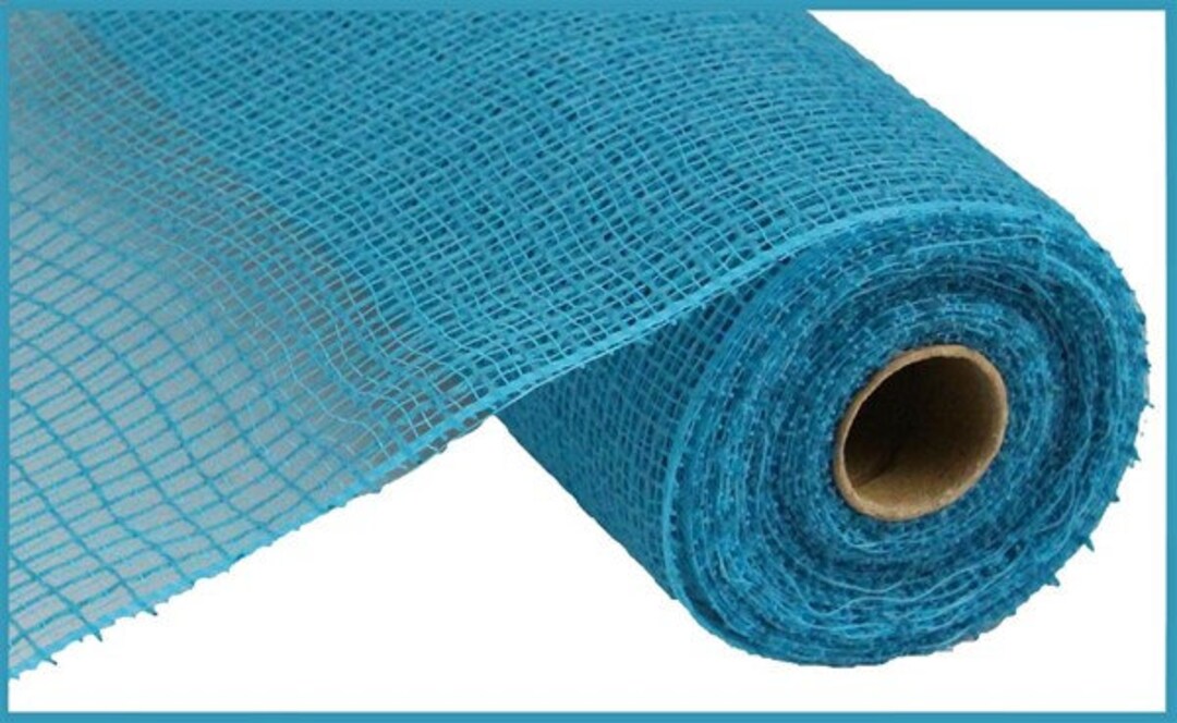 Turquoise Faux Jute Mesh 10.5 X 10 Yards RY831344 Etsy